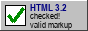 HTML 3.2 checked