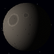 Rotating grey cratered planet Mercury